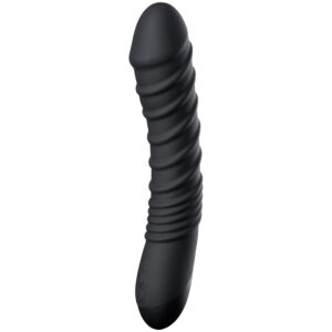 Obaie Deluxe Opladelig Rillet Dildo Vibrator - Sort