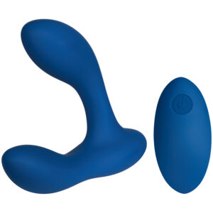 Sinful Comfort Business Blue Opladelig Prostata Vibrator med Fjernbetjening - Blå
