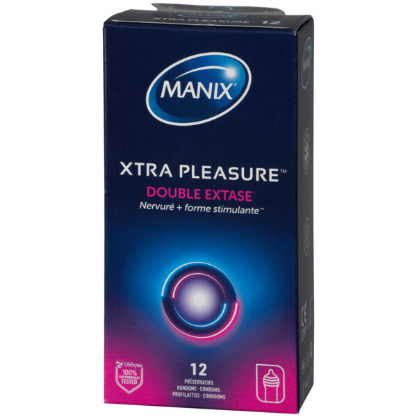 Manix Xtra Pleasure Double Extase Kondomer 12 stk. - Klar