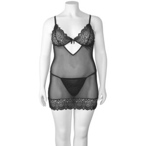 Nortie Morning Glory Chemise Plus Size - Sort