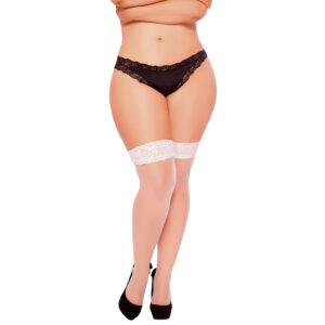 Seven 'til Midnight Seven til Midnight Thigh Highs Strømper Hvid Plus Size - Hvid - One Size Queen