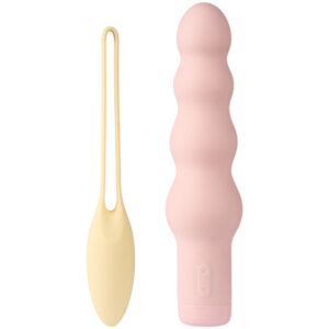 Amaysin Beaded Dildo og Bækkenbundskugle 55g Pleasure Sæt - Flere farver