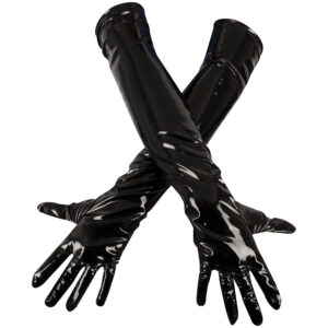 Black Level Lange Lak Handsker - Sort - S