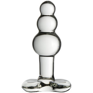 Icicles No 47 Glas Buttplug Med Kugler - Klar