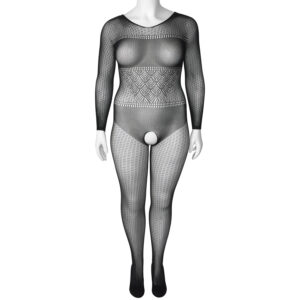 Nortie Aniseed Bundløst Catsuit Plus Size - Sort