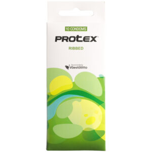 Protex Ribbed Rillede Kondomer 10 stk - Klar