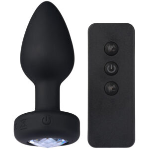 Sinful Jewel Vibrerende Butt Plug Medium - Sort