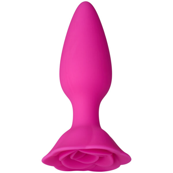 baseks Pink Rose Silikone Butt Plug - Rosa
