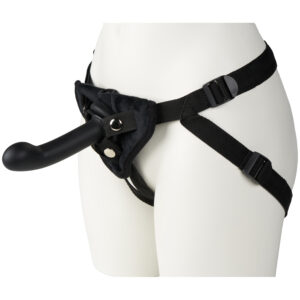 baseks Strap-On Harness med Vibrator og G-punkts Dildo - Sort