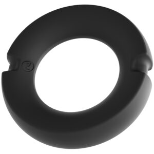 Doc Johnson Kink Silikone-overtrukket Metal Penisring - Sort - S