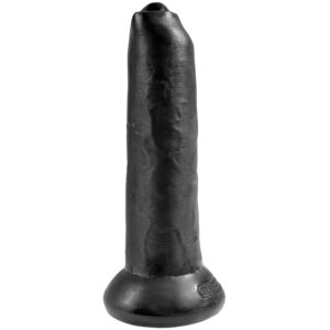 King Cock Uncut Realistisk Dildo 23 cm - Sort