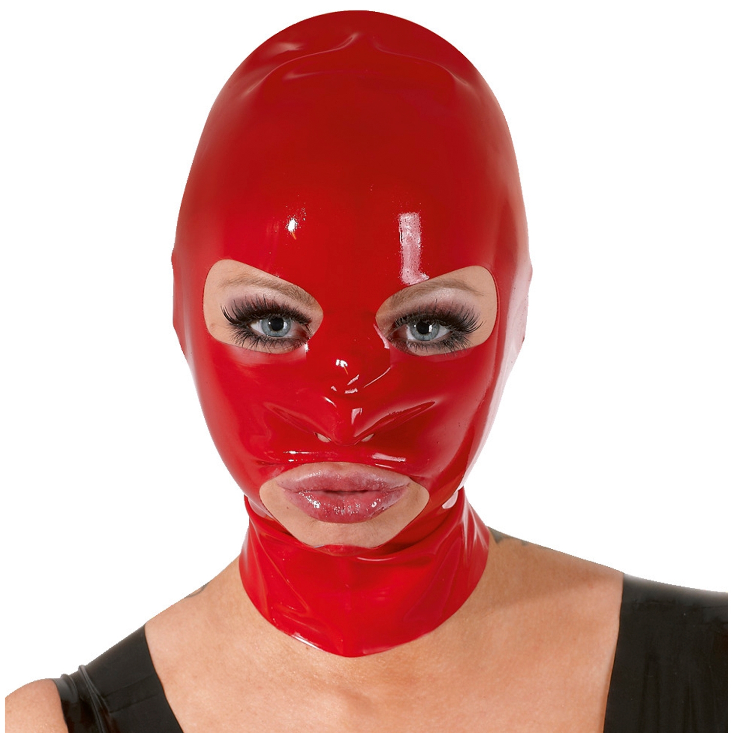 Late X Latex Maske - Rød - One Size Late X Latex Maske - Rød - One Size