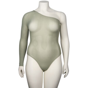 Nortie Araceae One Sleeve Bodystocking Plus Size - Grøn
