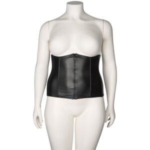 Nortie Fetish Wetlook korset Plus Size - Sort