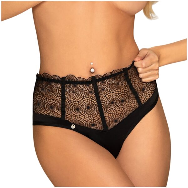 Obsessive Sharlotte Blonde Trusse - Sort - L/XL