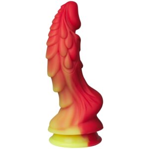 Fantasm Tales Rød Drage Silikone Dildo 22 cm - Rød