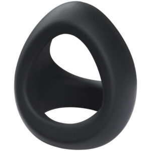Love To Love Flux Ring Silikone Dobbelt Penisring - Sort