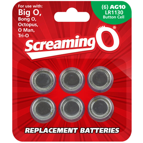Screaming O Batterier AG10 LR1130 6 stk - Sølv