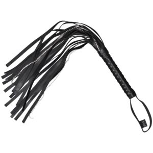 Sex & Mischief Crystal Whip Flogger 60,5 cm - Sort
