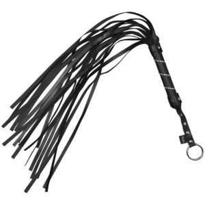 Sex & Mischief Flogger med Rhinsten 77 cm - Sort