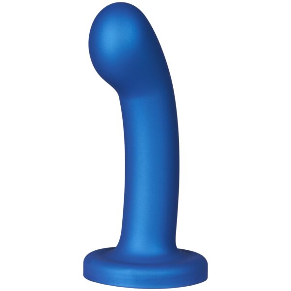 baseks Metallic Blue G-Punkts Dildo 14,1 cm - Blå