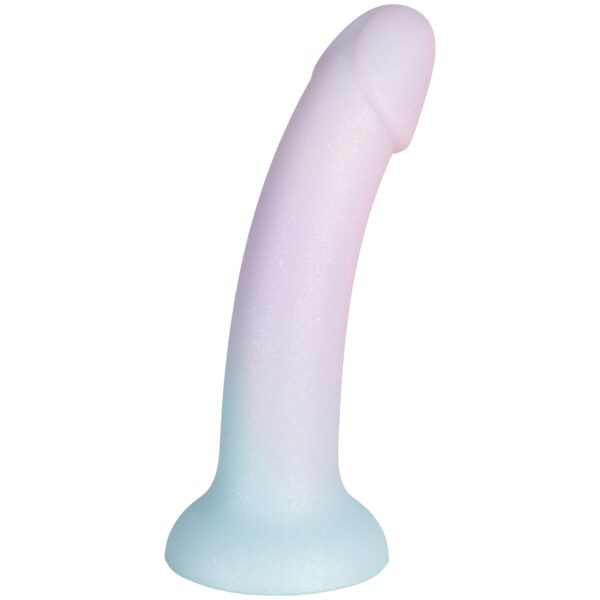 baseks Playful Pink Gradient Silikone Dildo 18 cm - Lilla