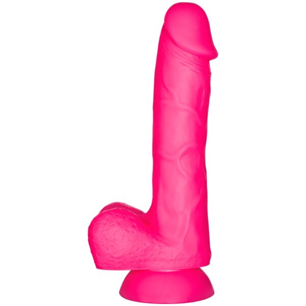 baseks Realistisk Silikone Dildo med Sugekop Medium - Pink