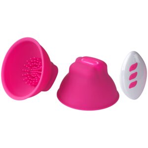 baseks Titty Vibes Vibrerende Nipple Suckers - Rosa