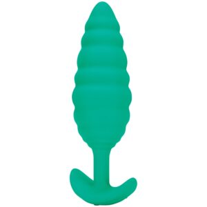B-Vibe Twist Tekstureret Vibrerende Butt Plug - Grøn