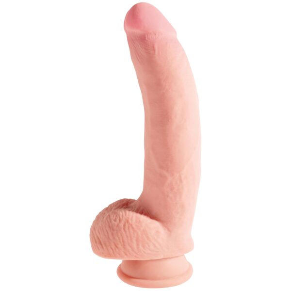 King Cock Plus Triple Density Dildo med Kugler 25 cm - Nude