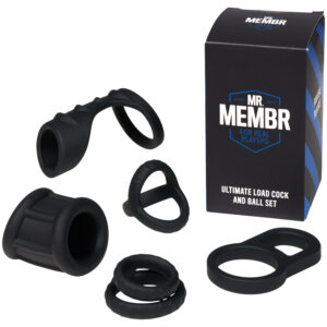 MR.MEMBR Ultimate Load Penis- Og Testikelring Sæt - Sort