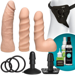 Vac-U-Lock Dual Density Strap-On Starter Sæt - Nude