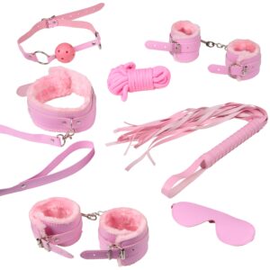 baseks Pink Fluffy Bondagesæt til Begyndere - Rosa