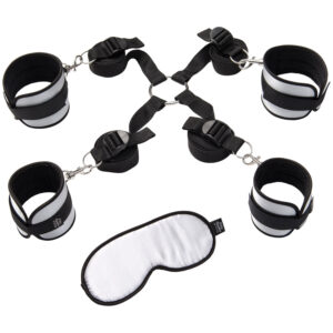 Fifty Shades of Grey Senge Binde Sæt - Black