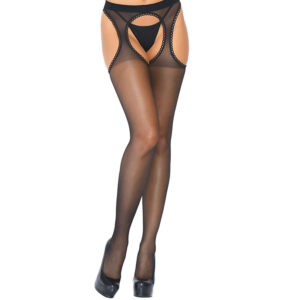Leg Avenue Bundløs Strømpebukser - Black - One Size