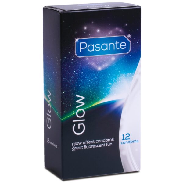 Pasante Glow In The Dark Kondomer 12 stk - Clear