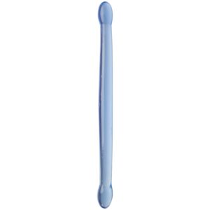 Realrock Crystal Clear Dobbelt Dildo 42 cm - Blue