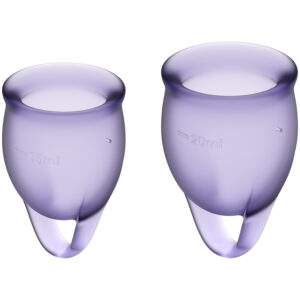 Satisfyer Feel Confident Menstruationskop 2 pak - Lilla