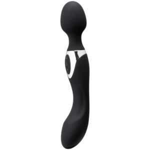 Sinful Curvy Double Pleasure Opladelig Magic Wand Vibrator - Black