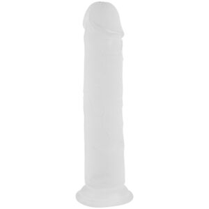 Willie City Realistisk Frosted Klar Dildo med Sugekop 22 cm - Clear