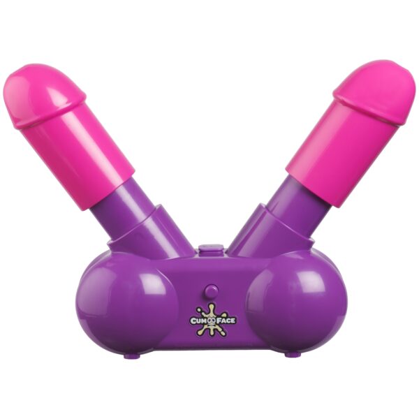 Cum Face Duel Pump Action Penis Spil - Purple