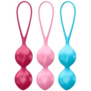 Satisfyer V Balls Dobbelt Bækkenbunds Kugler 3 stk - Mixed colours