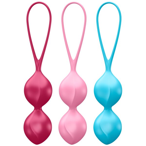 Satisfyer V Balls Dobbelt Bækkenbunds Kugler 3 stk - Mixed colours