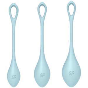 Satisfyer Yoni Power 2 Bækkenbundskugle Sæt - Blue