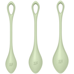 Satisfyer Yoni Power 2 Bækkenbundskugle Sæt - Green