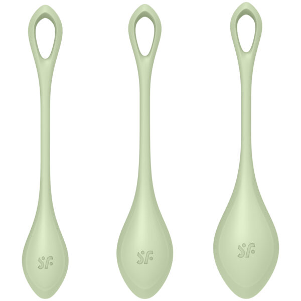 Satisfyer Yoni Power 2 Bækkenbundskugle Sæt - Green