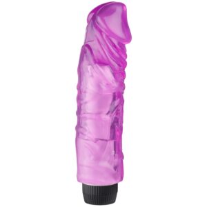baseks Realistisk Multispeed Lilla Dildo Vibrator XL - Purple