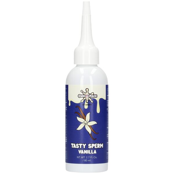 Cum Face Tasty Sperm Væske med Vanilje Smag 80 ml - Hvid