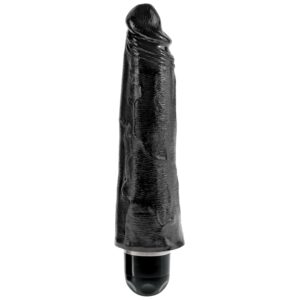 King Cock Stiffy Vibrerende Dildo 23,3 cm - Sort
