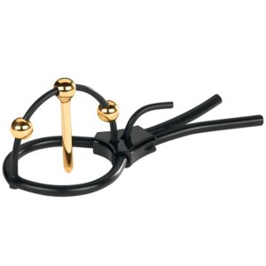 Mystim Plunging Pete Elektro Glansring med Dilator - Sort